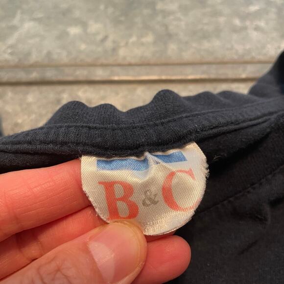 Vintage Santorini Greek Islands Embroidered Shirt Mens Medium B&C Greece 90s Y2K - Picture 3 of 8